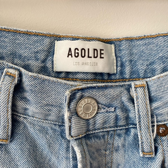 Agolde Blue Straight Leg Jeans - Size 25 (US 0) - Picture 2 of 6